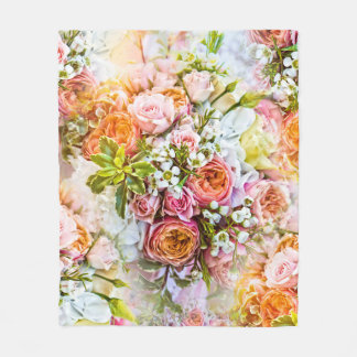 Achtergrond van zomerbloem, bloesems fleece deken