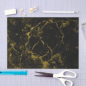 Achtergrond van zwarte gouden marmer tissuepapier (Craft)