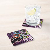 Achtergrond Vierkante Kartonnen Onderzetter (Insitu)