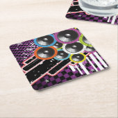 Achtergrond Vierkante Kartonnen Onderzetter (Schuin)