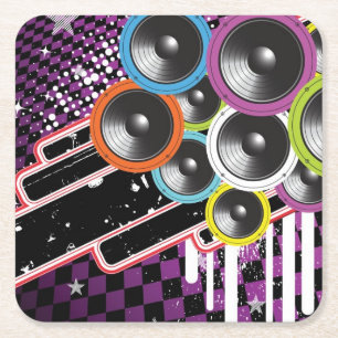 Achtergrond Vierkante Kartonnen Onderzetter