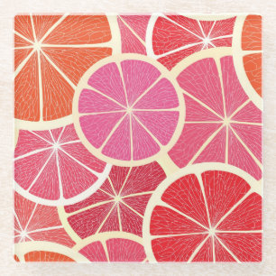 Achtergrond vintage pompelmoes glazen onderzetter