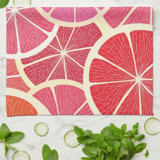 Achtergrond vintage pompelmoes theedoek (Gevouwen)