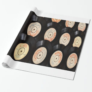 Achtergrond vinylrecords cadeaupapier
