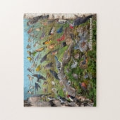 Achtergrond vogels van MAryland Legpuzzel (Verticaal)