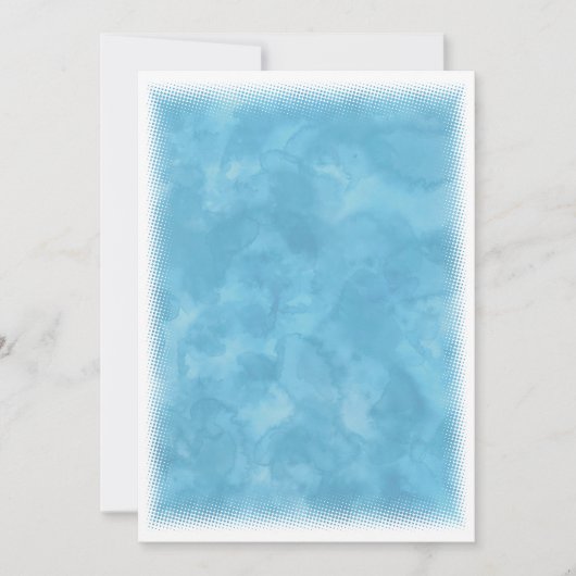 Achtergrond voor baby shower met blauwe waterverf kaart (Voorkant)