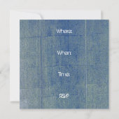 Achtergrond voor blauwe denim kaart (Achterkant)