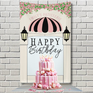 Achtergrond voor dessert tafel voor een Happy Birt Spandoek