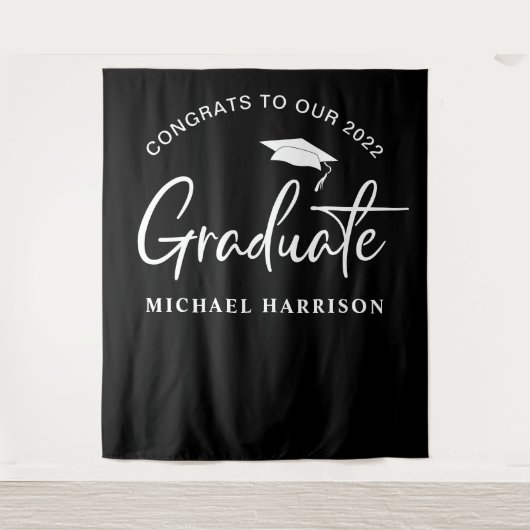 Achtergrond voor fotohokje bij diploma-uitreiking  wandkleed (Voorkant)