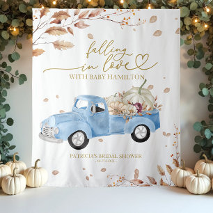 Achtergrond voor jongens baby shower 'Falling In L Wandkleed