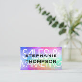 Achtergrond voor pastelkleurstraal visitekaartje (Staand voorkant)