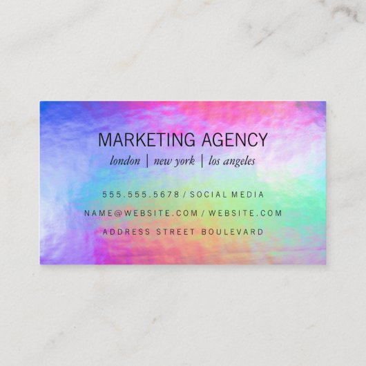 Achtergrond voor pastelkleurstraal visitekaartje (Achterkant)