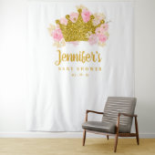 Achtergrond voor prinsesjes baby shower, fotohokje wandkleed (In situ)