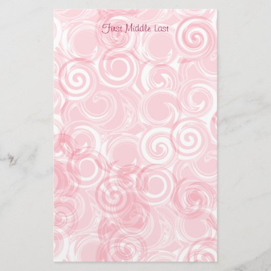 Achtergrond voor Sjabloon van randapparaat roze sp Briefpapier (Voorkant)