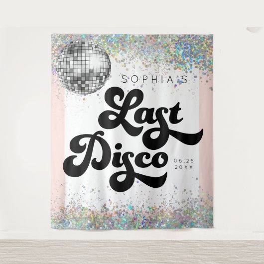 Achtergrond voor vrijgezellenfeest met confetti in wandkleed (Voorkant)