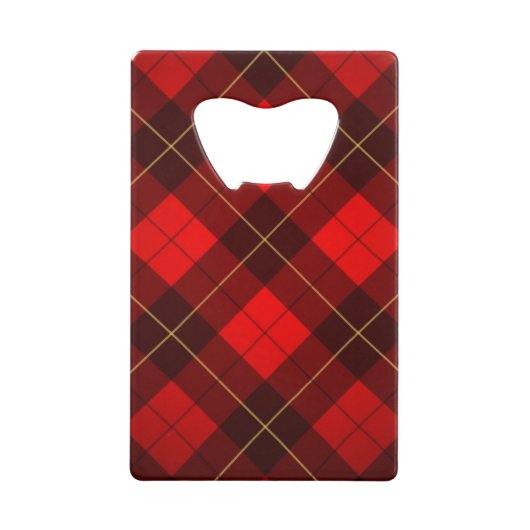 Achtergrond Wallace tartan Kredietkaart Flessenopener (Voorkant)