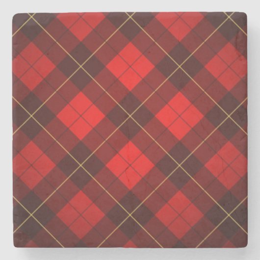 Achtergrond Wallace tartan Stenen Onderzetter (Voorkant)
