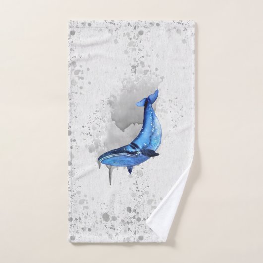 Achtergrond walvis op kraag bad handdoek