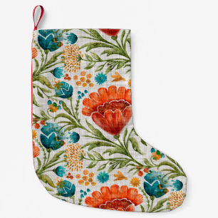 Achtergrond waterverf bloemmotief. Handbeschilderd Kleine Kerstsok