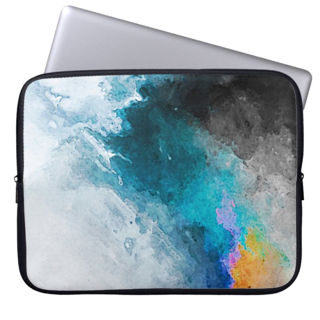 Achtergrond waterverf papier. Abstract gekleurde I Laptop Sleeve (Voorkant)