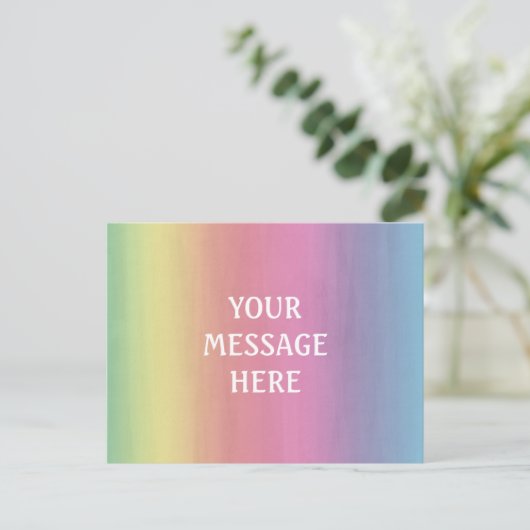 Achtergrond waterverf - Pas uw eigen achtergrond a Briefkaart (Staand voorkant)