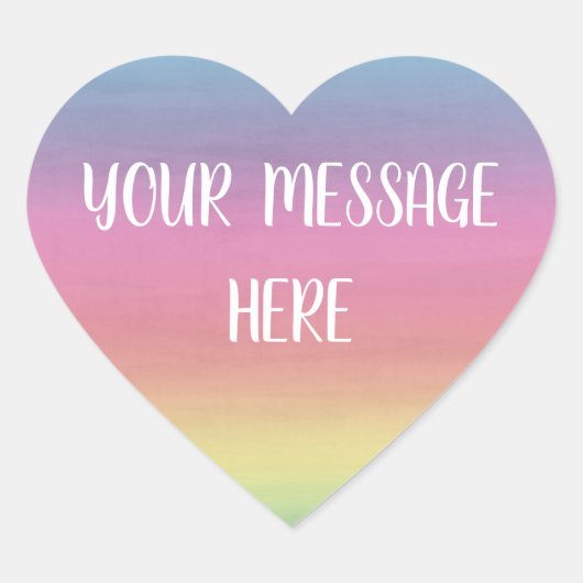 Achtergrond waterverf - Pas uw eigen achtergrond a Hart Sticker (Voorkant)