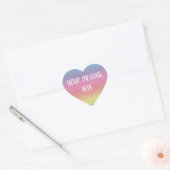 Achtergrond waterverf - Pas uw eigen achtergrond a Hart Sticker (Envelop)