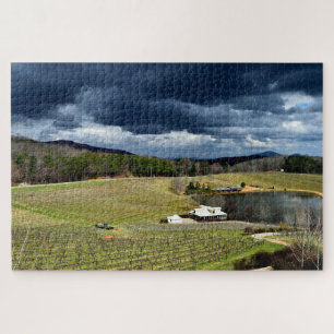 Achtergrond wijngaarden legpuzzel
