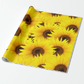 Achtergrond zonnebloemen cadeaupapier (Uitgerold)
