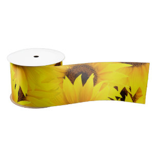 Achtergrond zonnebloemen lint