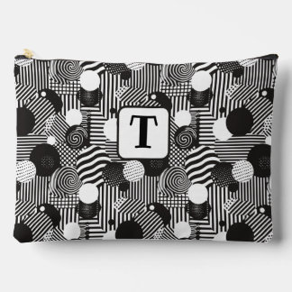Achtergrond zwart & wit abstracte lijnen cirkels 1 etui