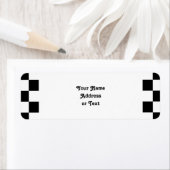 Achtergrond zwart-wit toetsenbord etiket (Insitu)