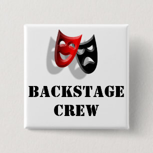 Achtergrondbemanning en maskercode vierkante button 5,1 cm