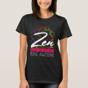 Achtergronddruk Zen en het gevoel Geweldige boeddh T-shirt