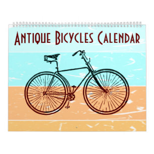  Achtergrondillustraties van fietsen Retro Kalender