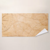 Achtergrondkaart van de schatten van de oude pirat badhanddoek (Badhanddoek)