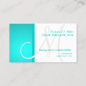 Achtergrondkleur Aqua Blue/DIY Visitekaartje (Achterkant)