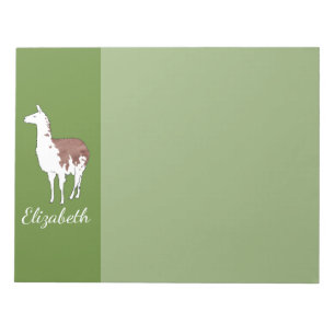 Achtergrondkleur met hand getekende Llama U-Pick Notitieblok