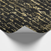  achtergrondkleur van de oude Gold Handwriting Cadeaupapier (Hoek)