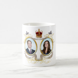 achtergrondkleur voor zelfgemaakte Will en Kate Koffiemok