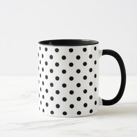 achtergrondkleur zwarte poolpunt mok (Rechts)
