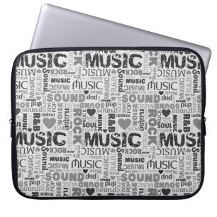 Achtergrondlaptophoes voor muziek laptop sleeve