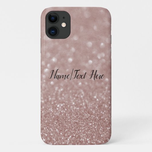 Achtergrondnaam roos Gold Glitter Sparkle Pattern Case-Mate iPhone Case (Achterkant)