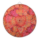 Achtergrondontwerp van de kleurrijke mozaïekharten dartbord (Voorkant)