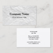 Achtergrondontwerp visitekaartje gekreukeld papier (Voorkant / Achterkant)