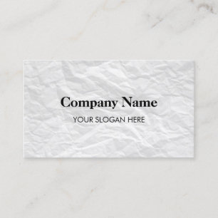 Achtergrondontwerp visitekaartje gekreukeld papier