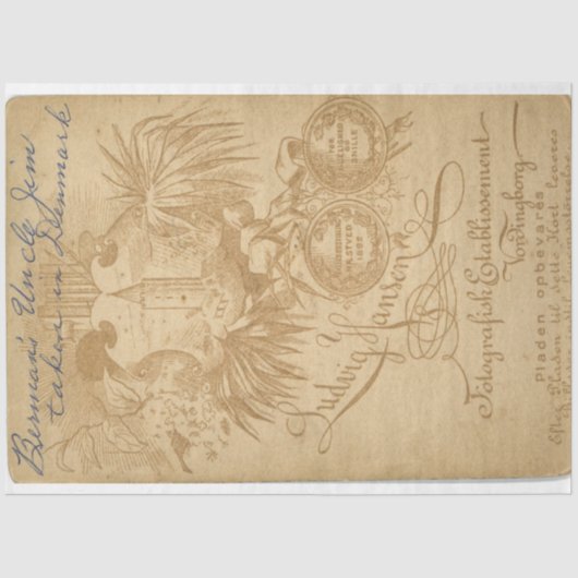 Achtergrondoverzicht van Cabine Card Junk Journal Tissuepapier (Voorkant)