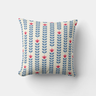 Achtergrondpapier - floreel patroon met abstract s kussen