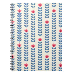 Achtergrondpapier - floreel patroon met abstract s notitieboek