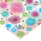 Achtergrondpatroon Cute flower owl Korte Tafelloper (Hoek)